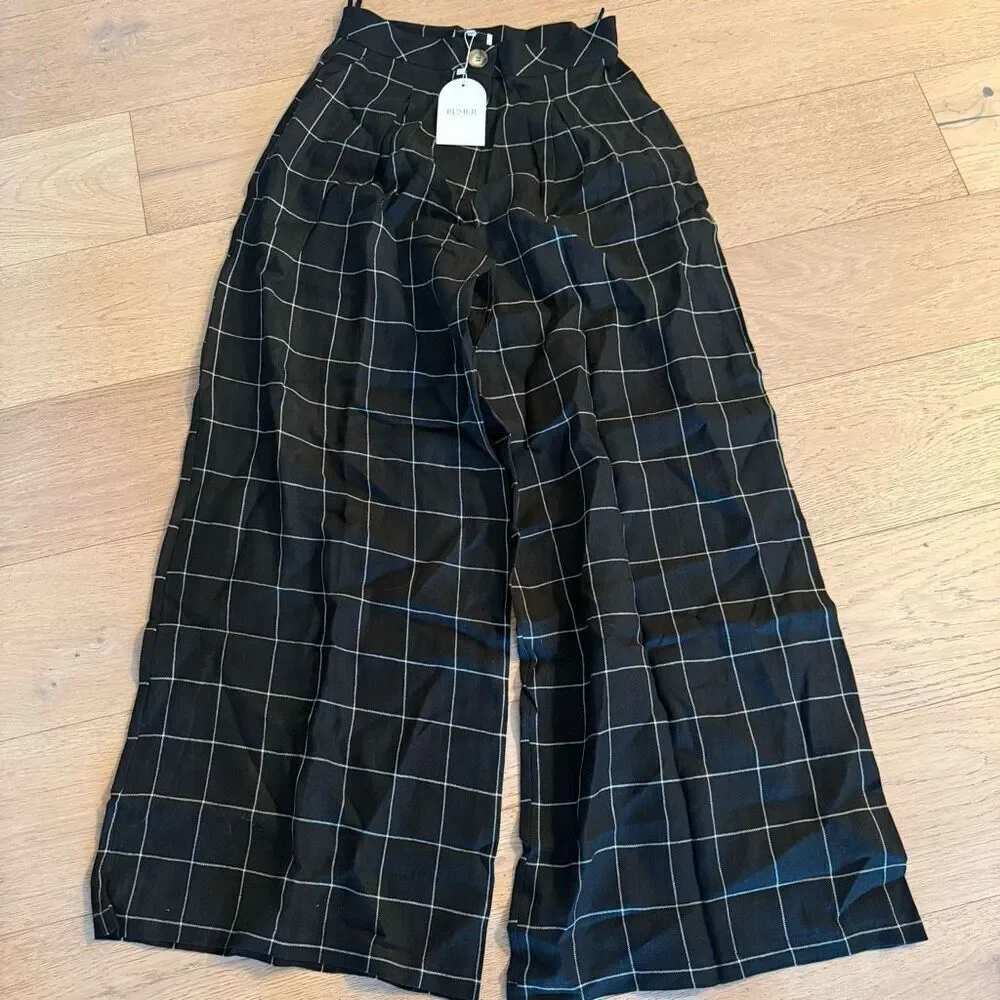 Revolve x Rumer Quinn pant black print size large m3